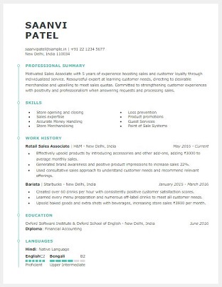 Our templete will definitely create impact on your resume format